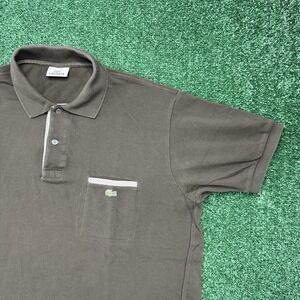 Lacoste Men's Short Sleeve Polo Shirt Size 5 Large Brown